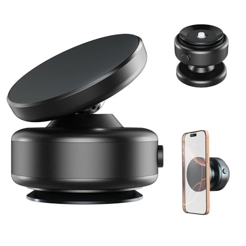 360° Rotatable Magnetic Car Phone Holder with Powerful Electric Suction Cup