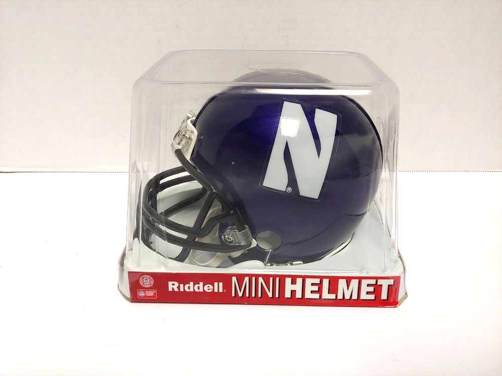 Northwestern Wildcats Authentic Mini-Football Helmet - NCAA Purple Riddell - NIB