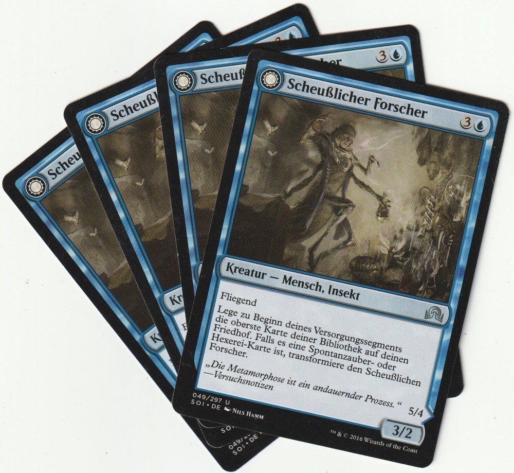 4 MTG Explorer Blue Creature Playset Shadows Over Innistrad NM EX