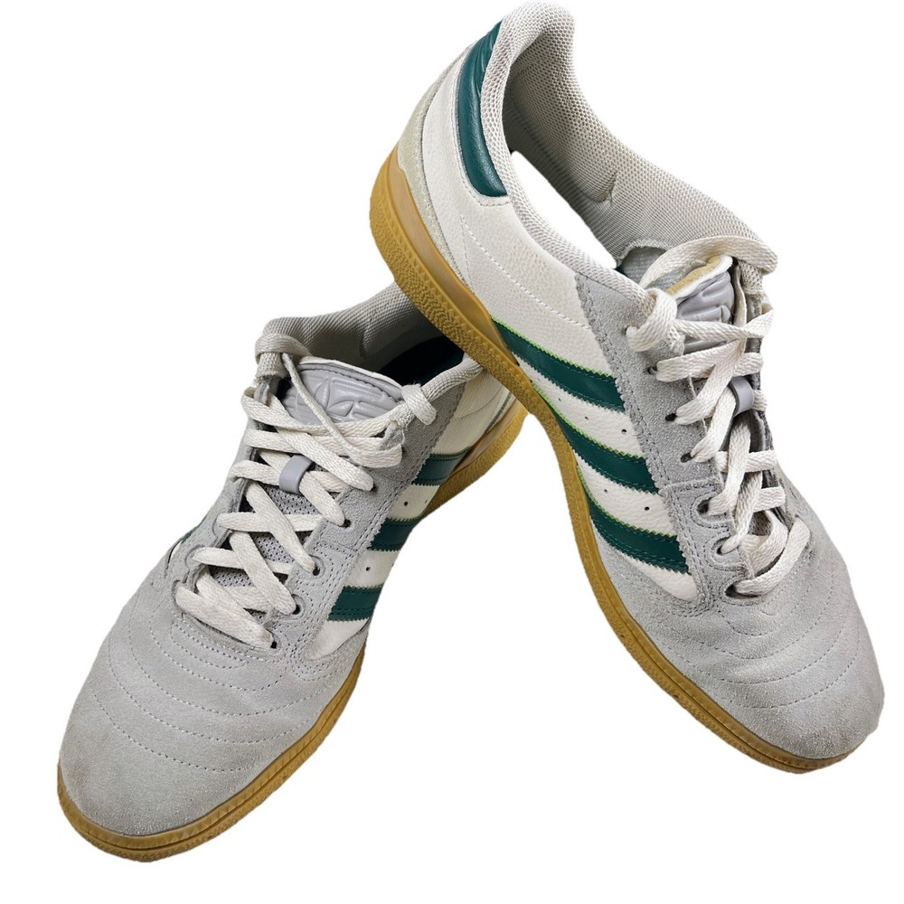 adidas Busenitz Pro White Green Gum Sole Skate Shoes Men's Size 12