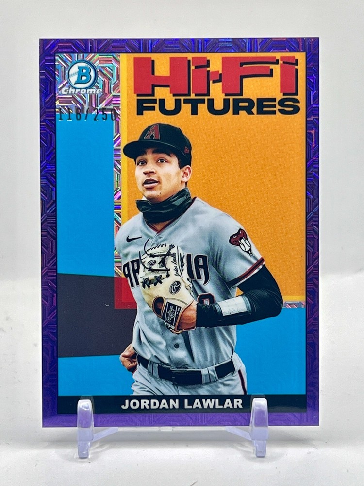 2022 Bowman Hi-Fi Futures Jordan Lawlar Purple Mojo #'ed/250 Diamondbacks