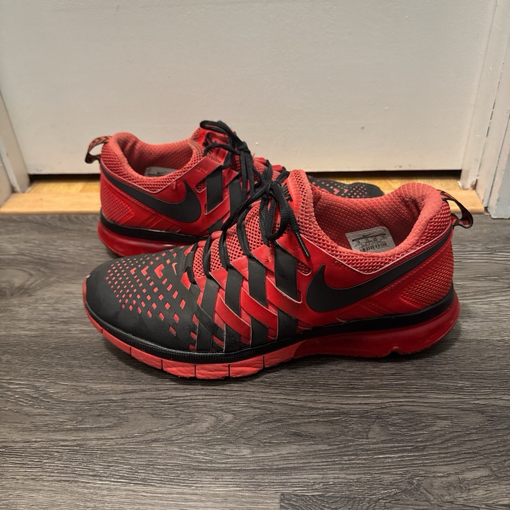 Nike Fingertrap Max Mens Size 12 Red Athletic Running Shoes Reflective Nice 2014