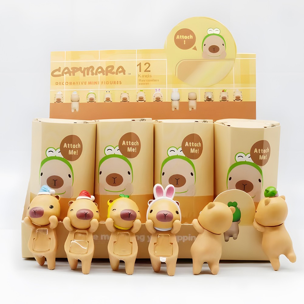 1/12pcs Capybara Action Figure Animal Figurine Car Dashboard Decoration 8*5cm