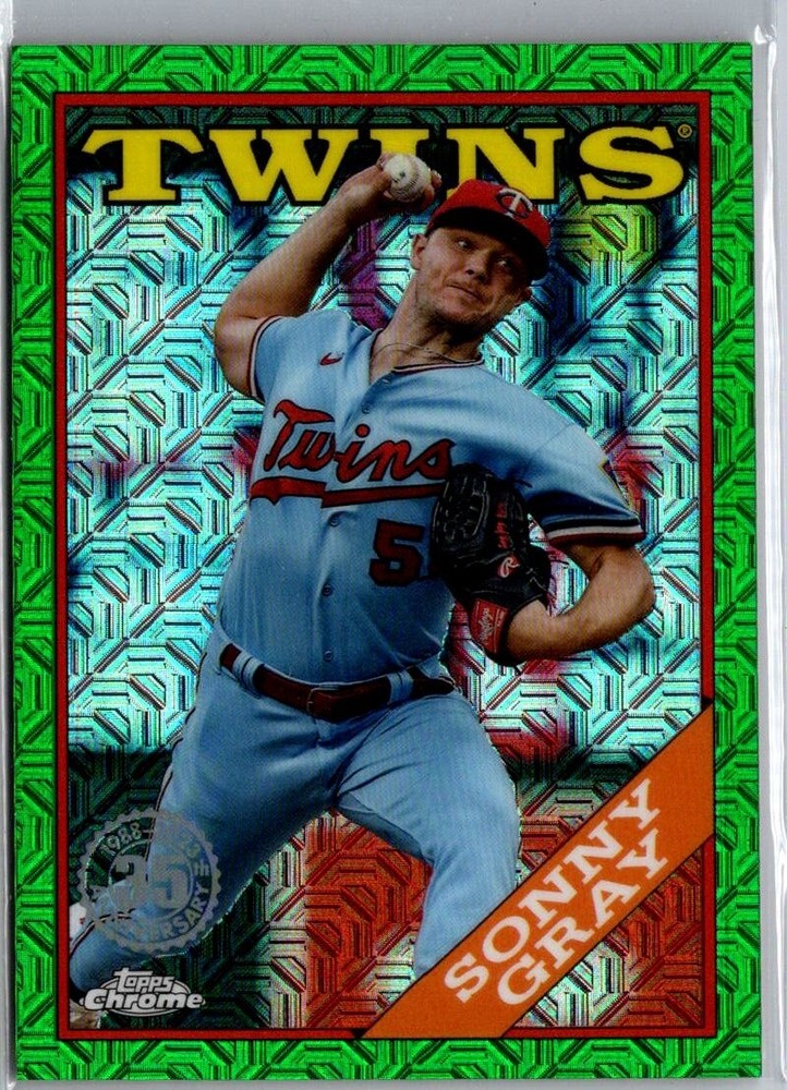 2023 Topps Chrome Sonny Gray Green Parallel 1988 Style #/99