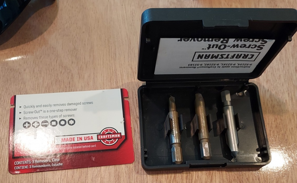 Screw Remover Set Craftsman Model # 52154 - Used