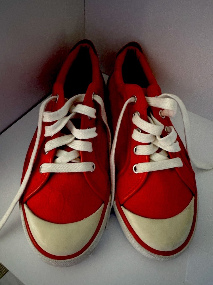 Coach  red tennis shoes women  Size 7.5
