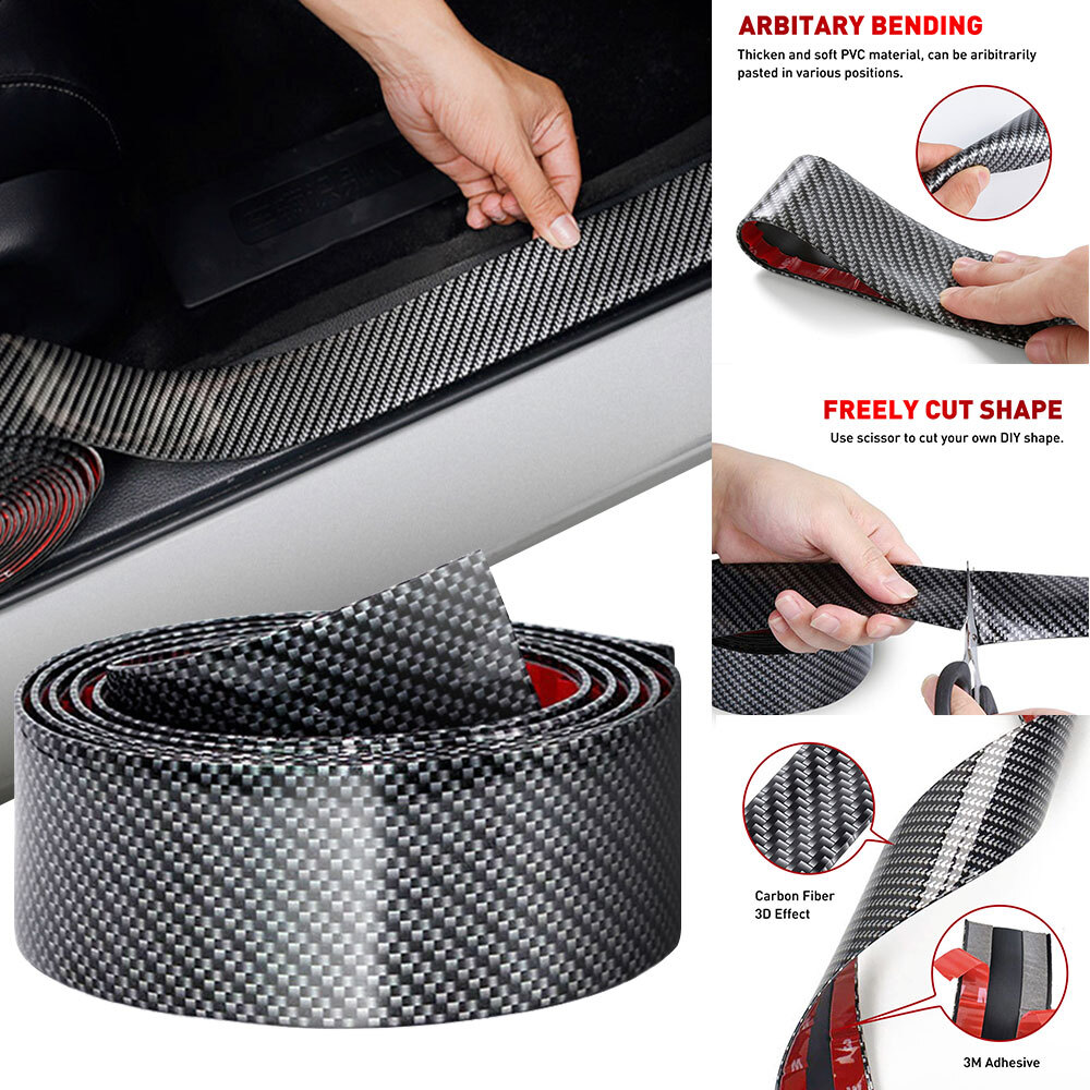 A roll Car Sticker Black Auto Sill Anti Body Scratch Protector Scuff Cover Strip