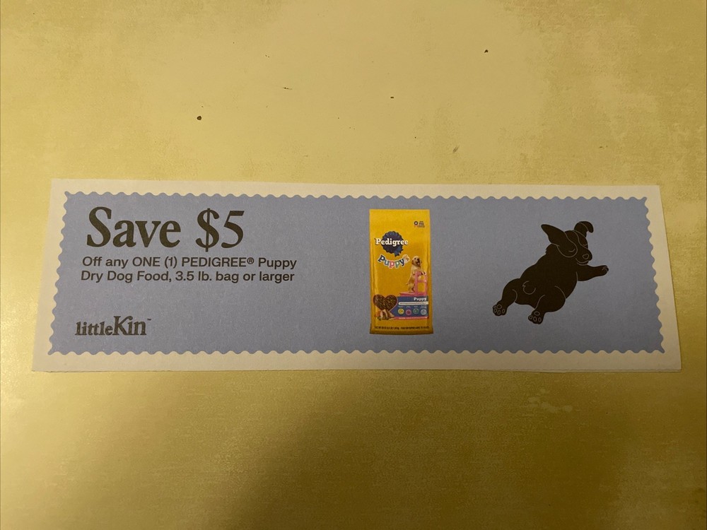 Manufacturer's Coupon-Save $5 on any 1 Pedigree Puppy Dry Dog Food 3.5 lb+