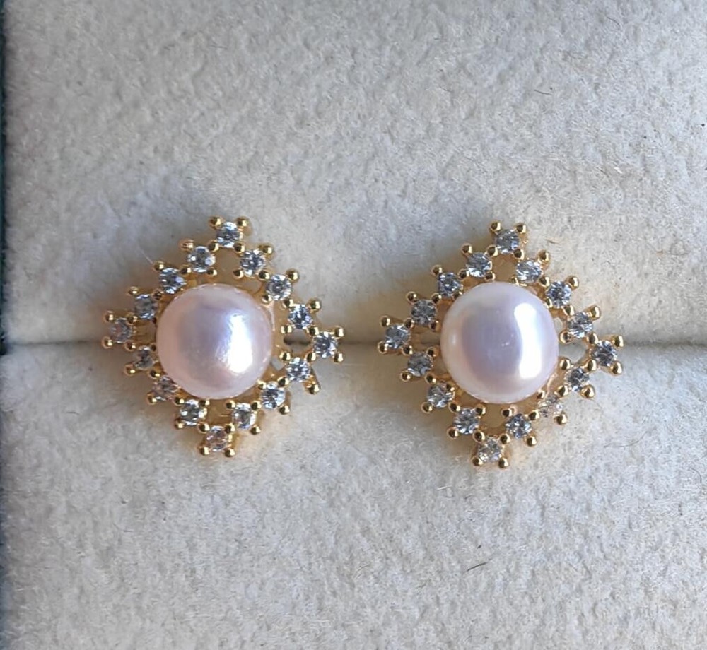 Exquisite 6-7mm AAAAA Akoya Pearl Stud Earrings in 925 Sterling Silver - Limited Offer-image