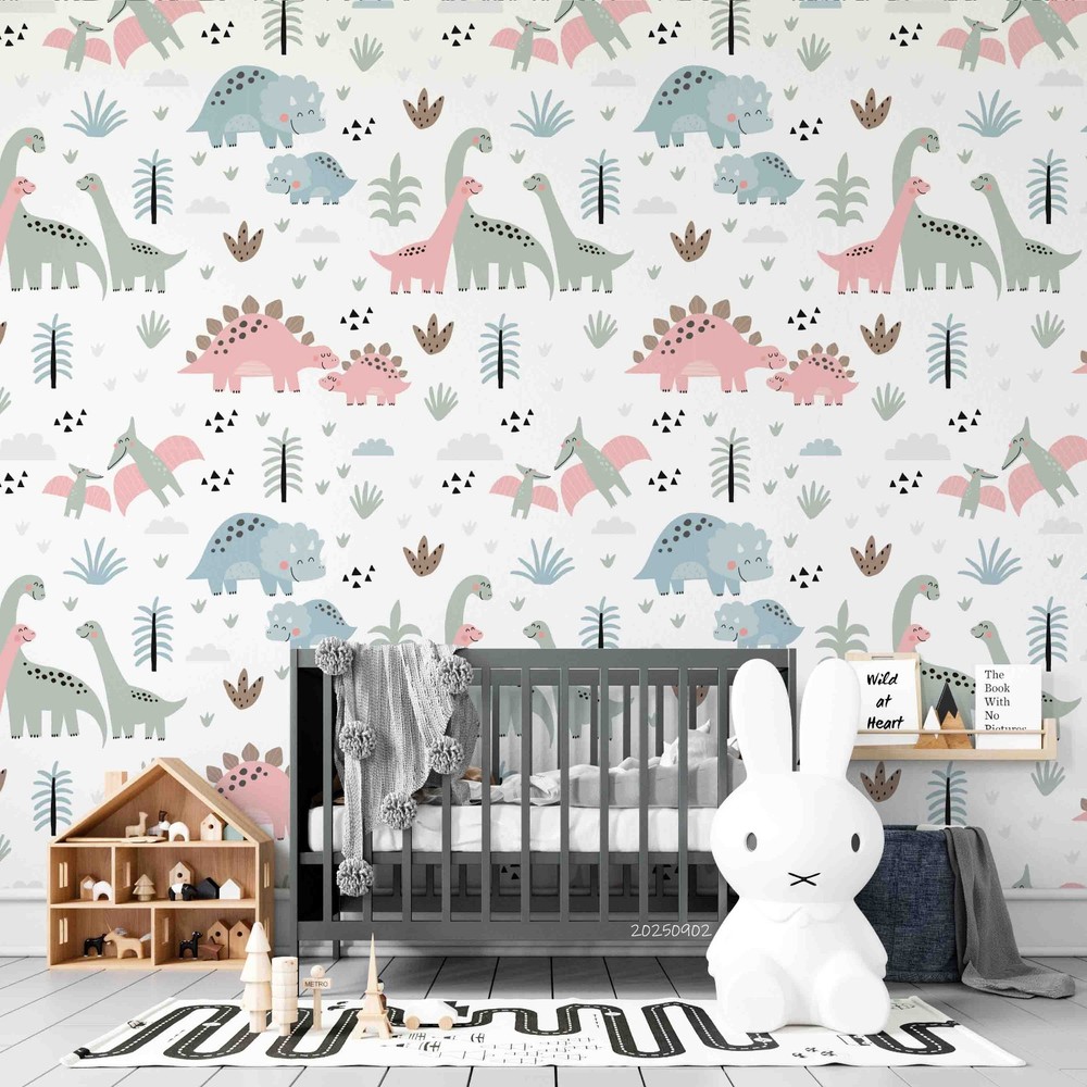3D Dinosaur Tree Cartoon Pattern Wall Murals Wallpaper Murals Wall Sticker