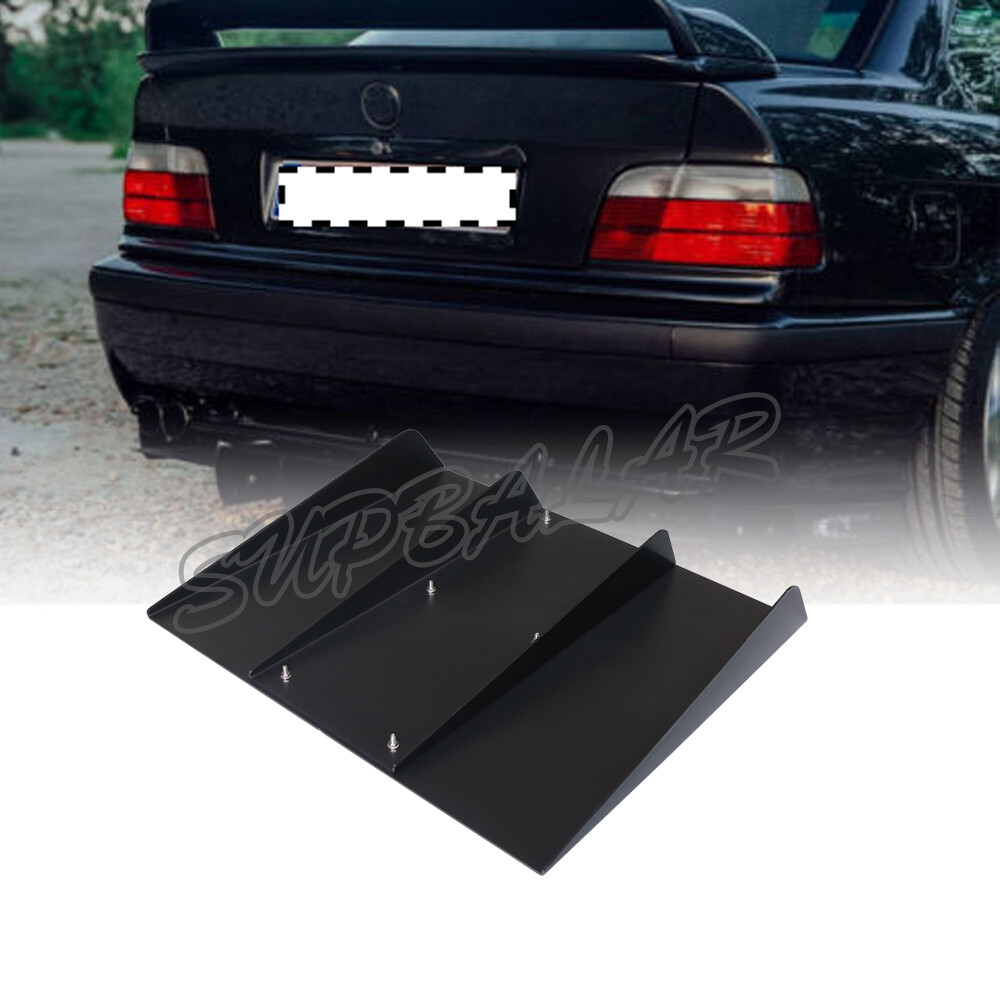 Universal 22x20in Rear Bumper Lip Diffuser 4 Fins for BMW Models