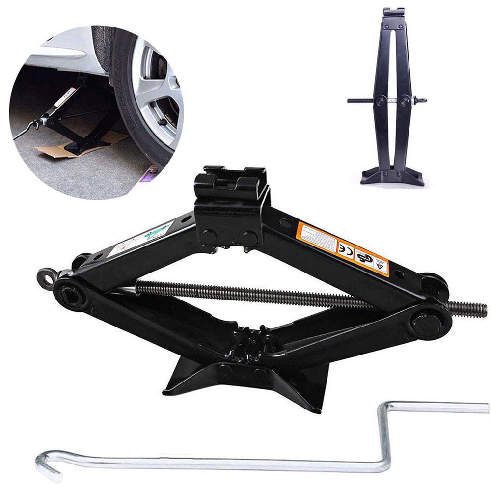 2 Ton Car Scissor Jack Emergency Wind Up Lift Car Truck Repair Tool Tire Replace