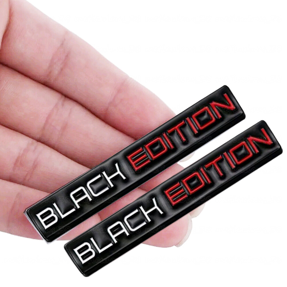 2x Black Edition Logo Emblem Badge Car Rear Tailgate Sticker Decals Accessories