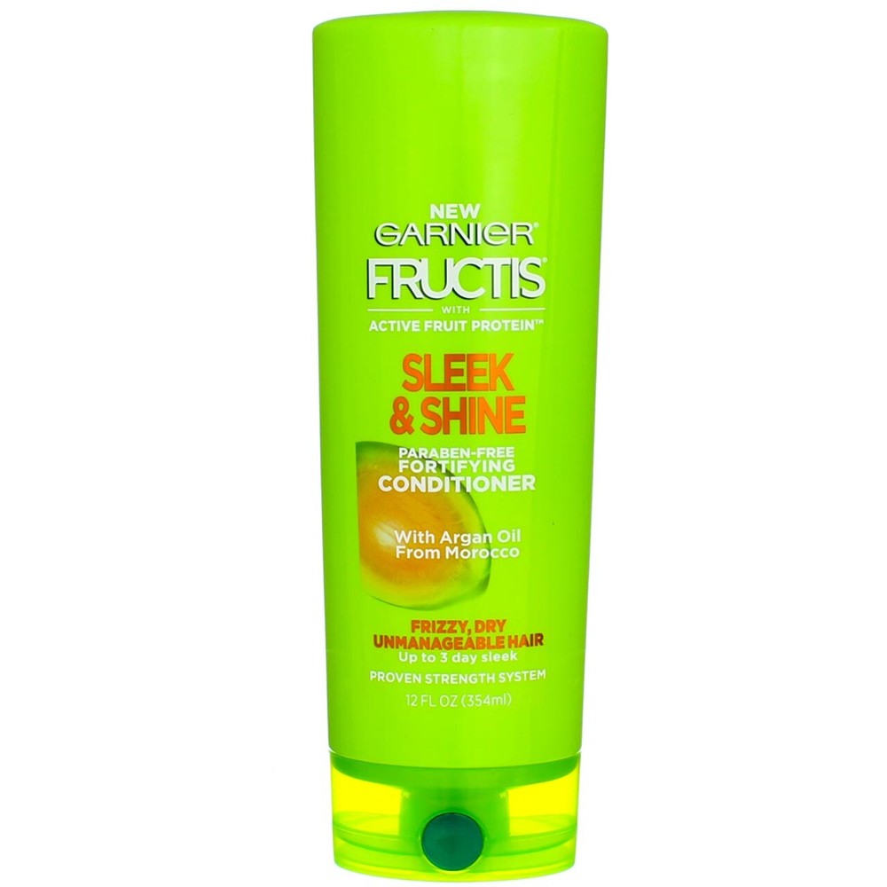 Garnier Fructis Sleek & Shine Conditioner for Frizzy Dry Unmanageable Hair 12 fl oz