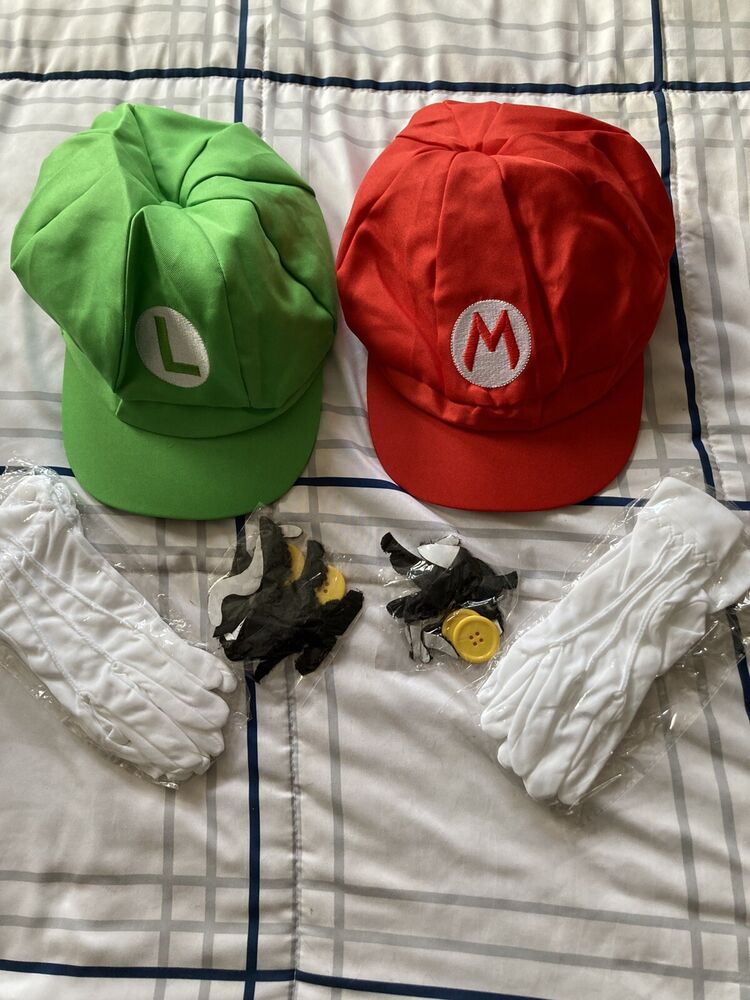 Super Bros Mario & Luigi Unisex Hat Accessories set for adults