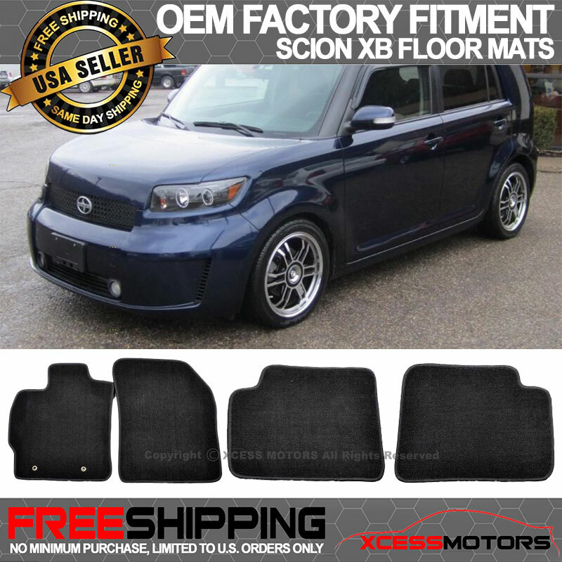 Fit 08-15 Scion xB 4Dr OE Factory Floor Mats Carpet Front & Rear Nylon Black