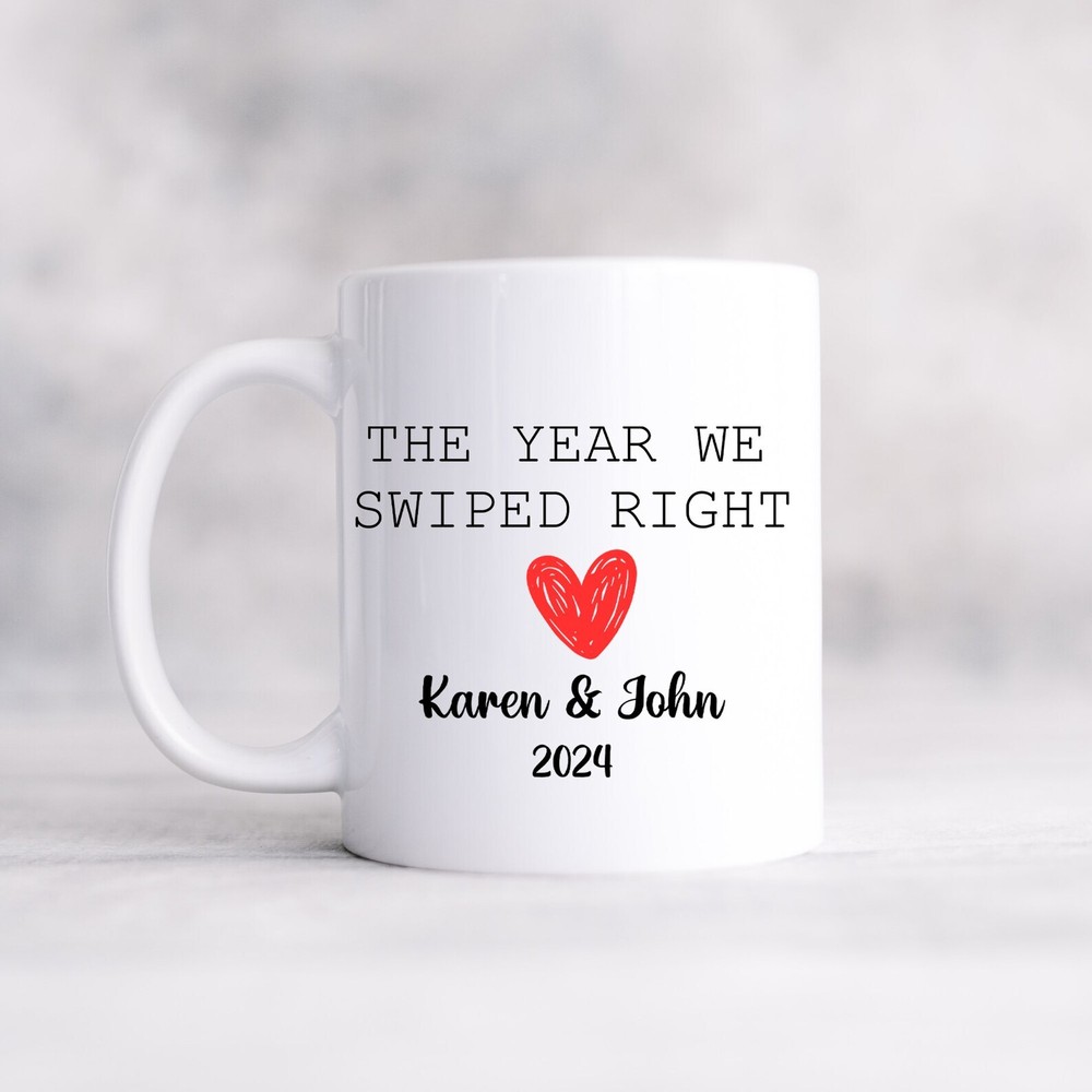 Valentines This Year We Swiped Right Mug Cute Dating Gift Idea