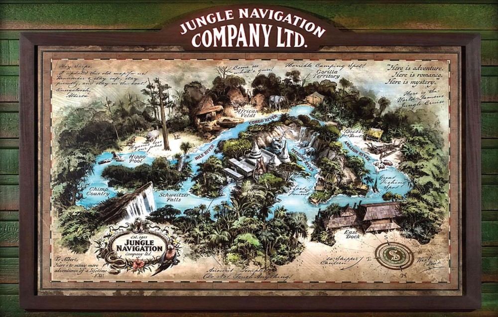Disney Jungle Cruise Congo River Hippo Art Print 13x19 Satin Finish