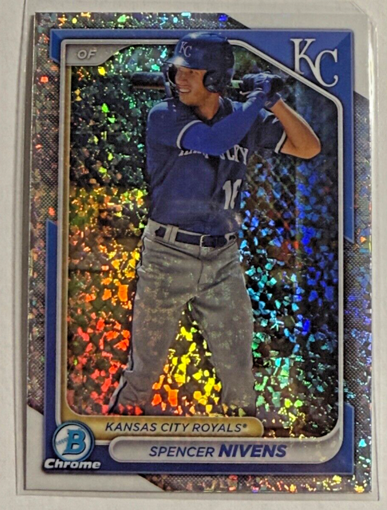 2024 Bowman Chrome MINI DIAMOND REFRACTOR Spencer Nivens  Royals #BCP-37