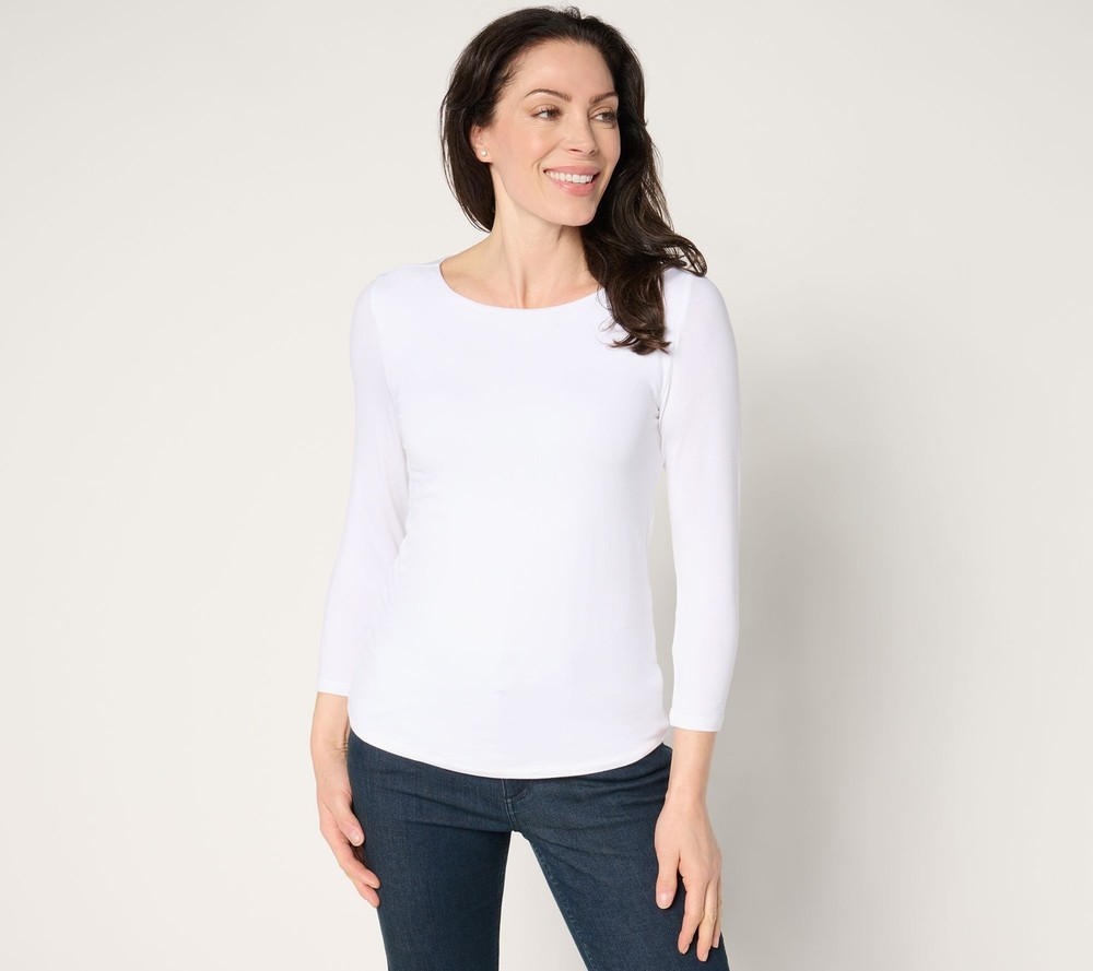 Joan Rivers Classics Collection Women's Top Plus Sz 1X Wardrobe White A682092