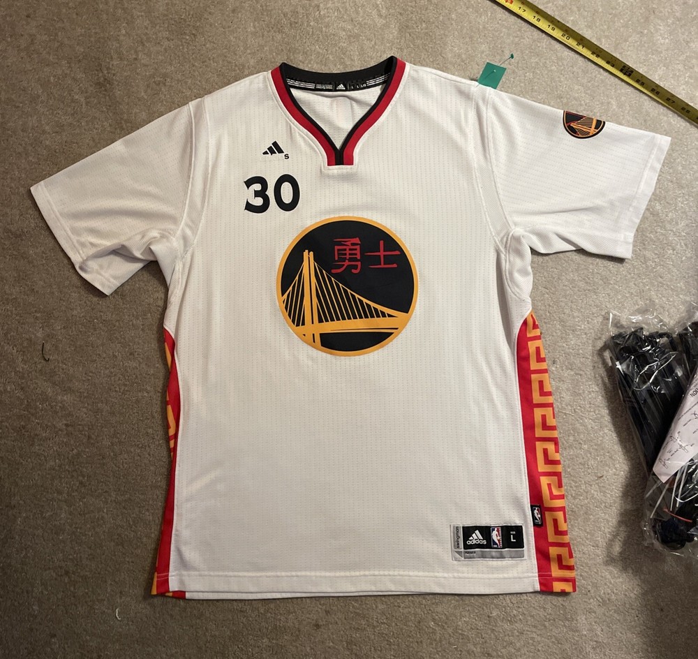 adidas Steph Curry Golden State Warriors Chinese New Year NBA Jersey Size L