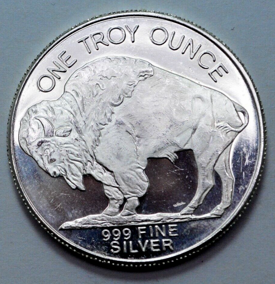 1 OZ 999 SILVER ROUND INDIAN HEAD BUFFALO LIBERTY COIN , No Reserve $