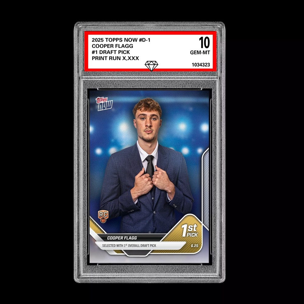 Presale Graded 10 Cooper Flagg 2024 Topps Now RC #D-1 1st Draft Pick-image