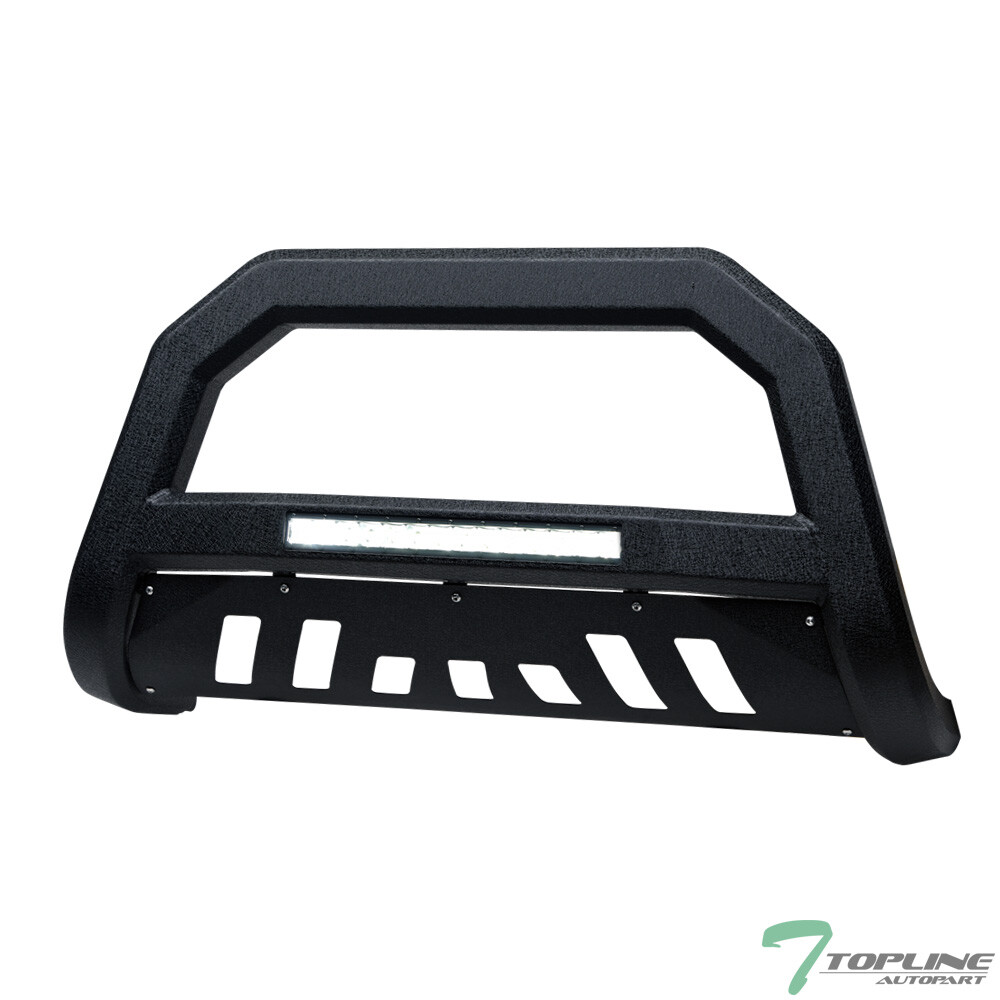 Topline For 92-99 Suburban/Tahoe/Yukon AVT Aluminum LED Bull Bar Textured Black