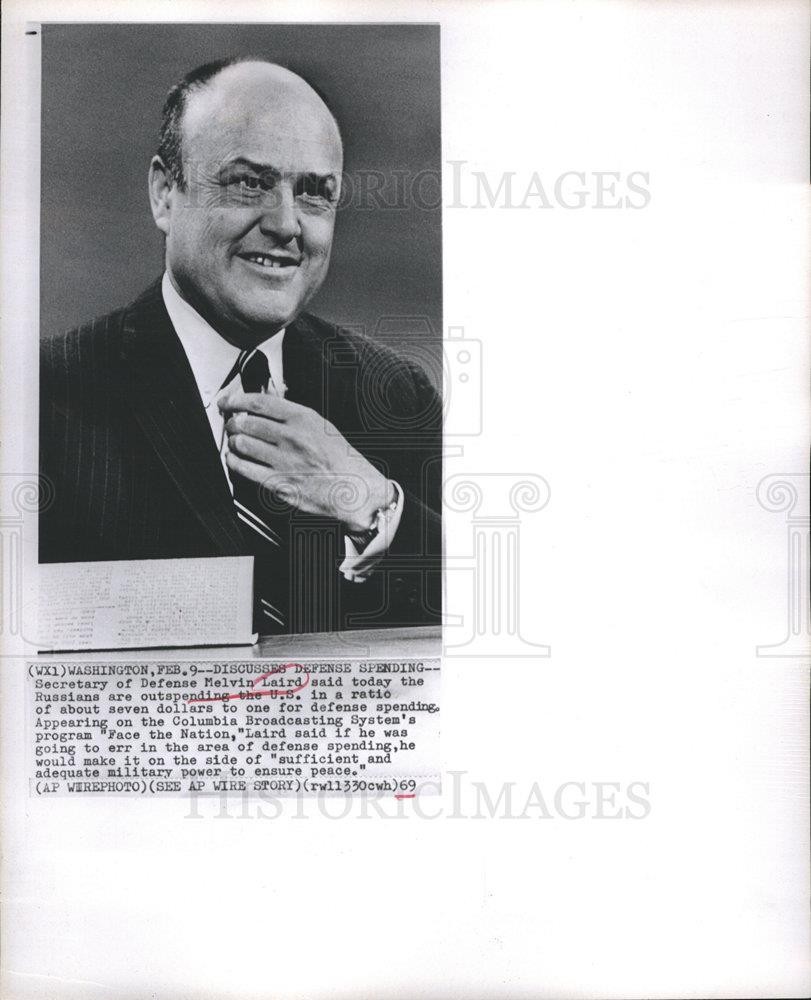 1969 Press Photo Melvin Laird Secretary Defense U.S. - dfpb36447