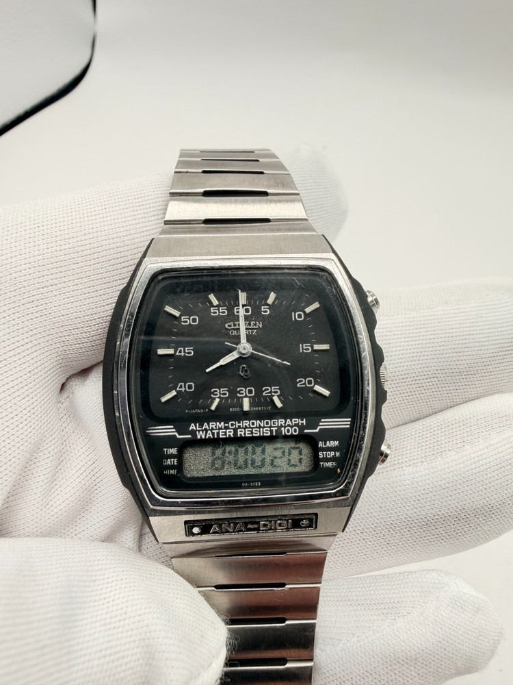 Rare CITIZEN ANA-DIGI, 4-082567 TA  Vintage 1980s Alarm Chronograph Watch