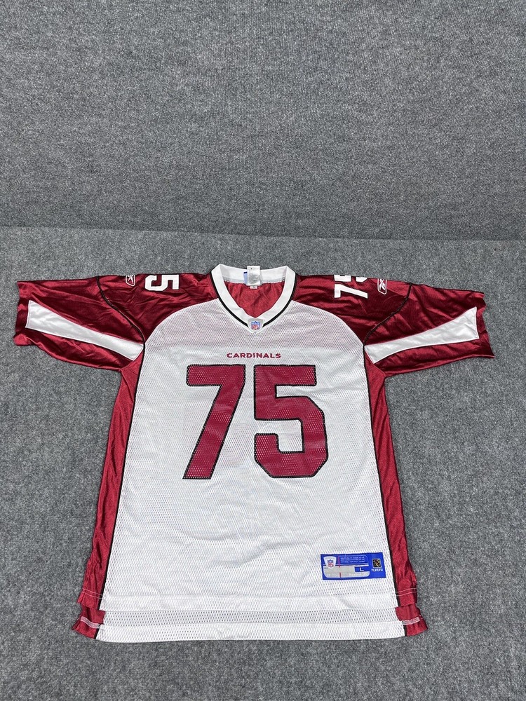 Reebok Arizona Cardinals Football Jersey Levi Brown #75 Mens White Size L NFL
