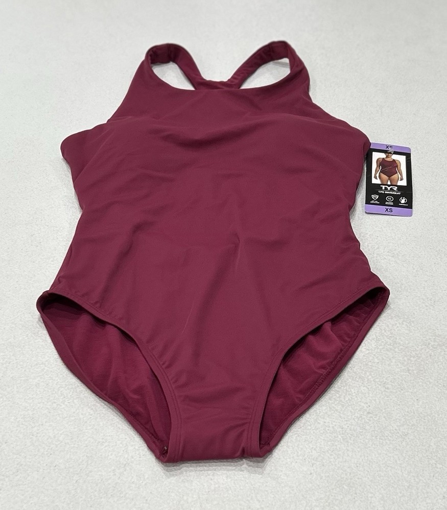 TYR Women's One-Piece Swimsuit, Red, Size XS