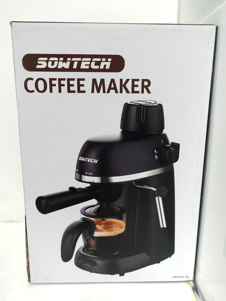 SOWTECH CM5409-UL Espresso Coffee Maker Cappuccino Latte Machine Black 3.5 Bar