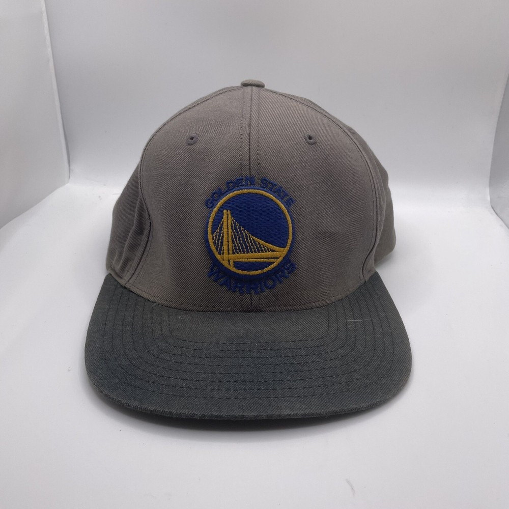 Mitchell Ness Golden State Warriors SnapBack Hat Embroidered NBA Grey One Size