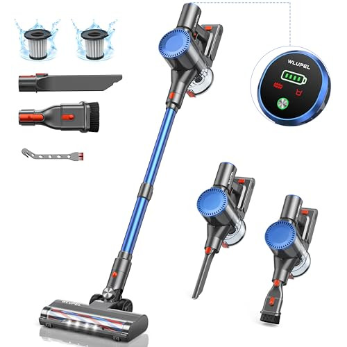 30KPA 400W Cordless Vacuum Cleaner, Powerful Stick Vacuum with 45Mins