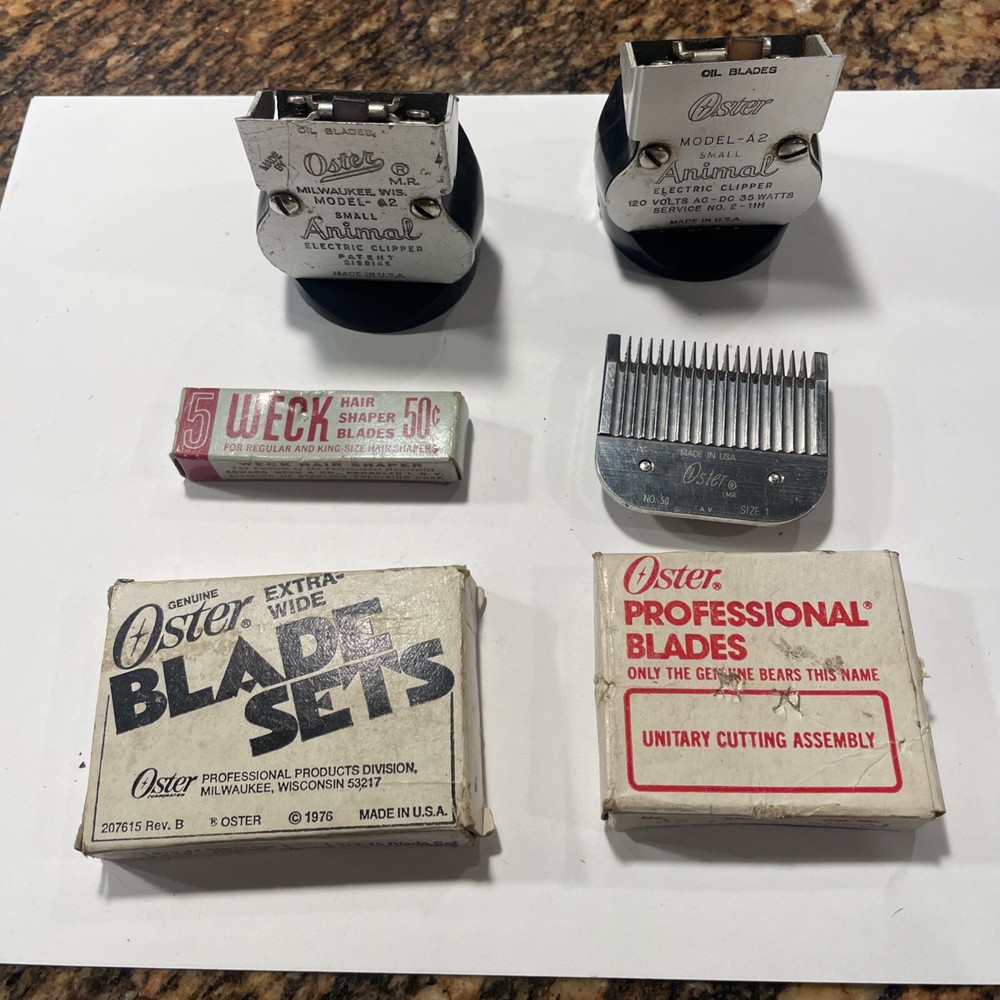 Oster Hair Clipper Accessories Blade Sets Hair Shaper Baldes Lot Of 6