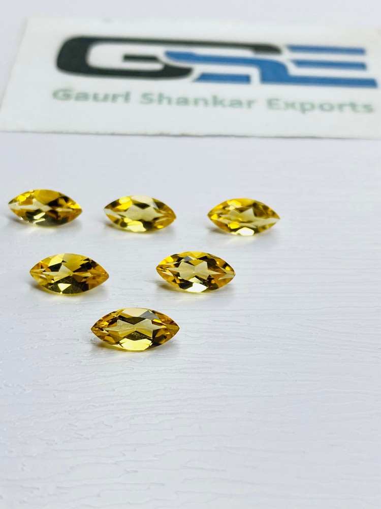 Citrine Faceted Marquise Cut Loose Gemstone Natural AA Quality 4x2 mm to 18x9 mm for Jewelry Making DG