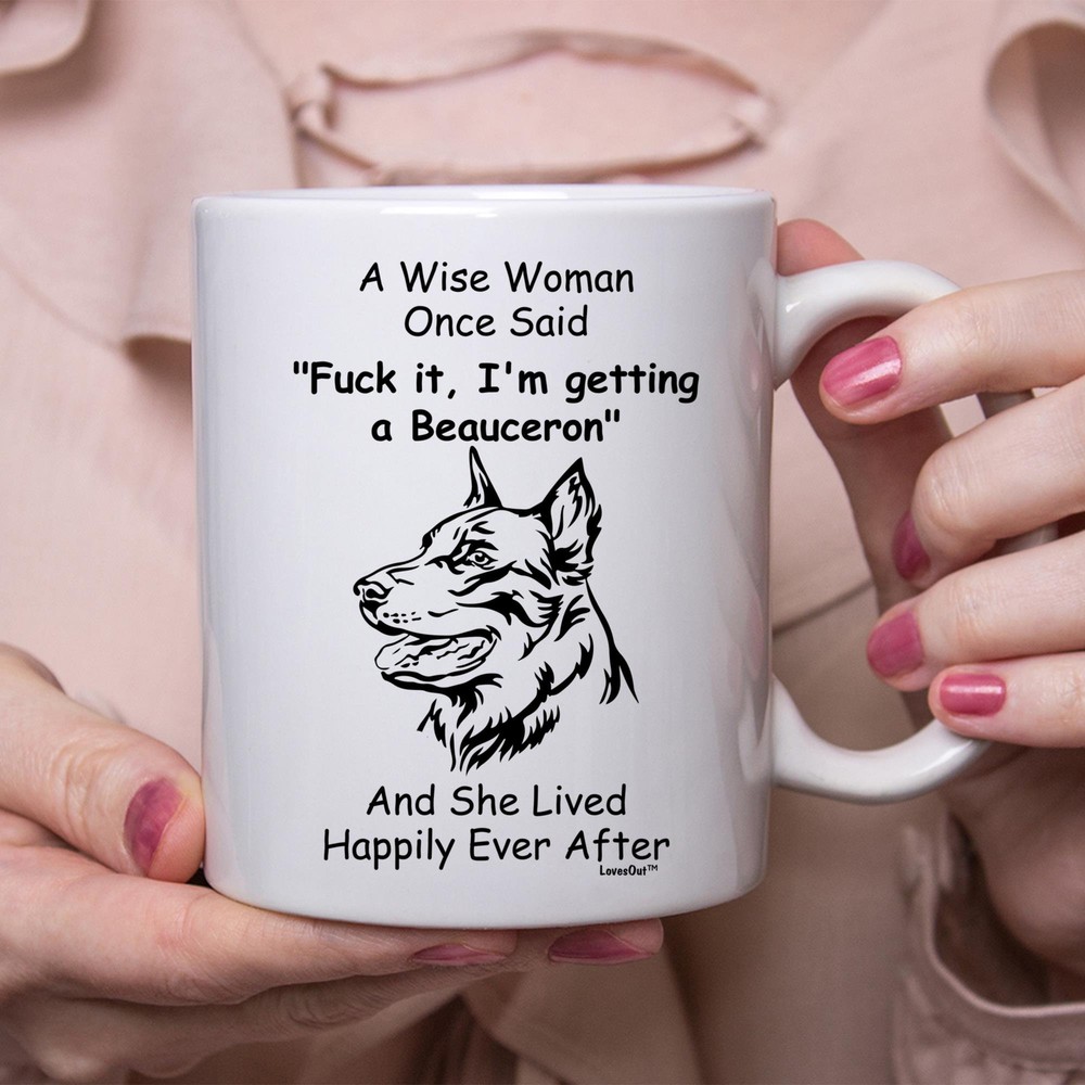 Funny Beauceron Gift For Women White Coffee Mug Coffee Cup
