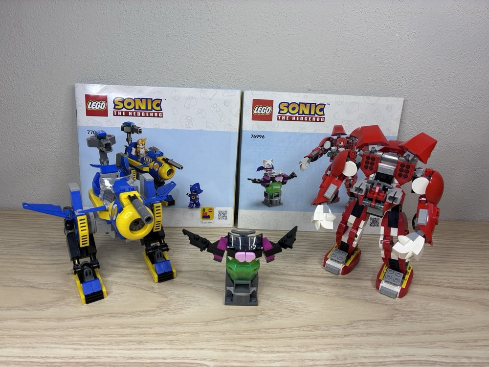 Lego Sonic Lot Cyclone vs. Metal Sonic 77002, Knuckles' Guardian Mech 76996