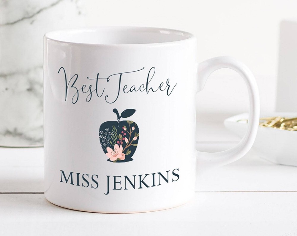 Personalised Teacher Mug Apple Teacher Gift Personalised Teacher Gifts
