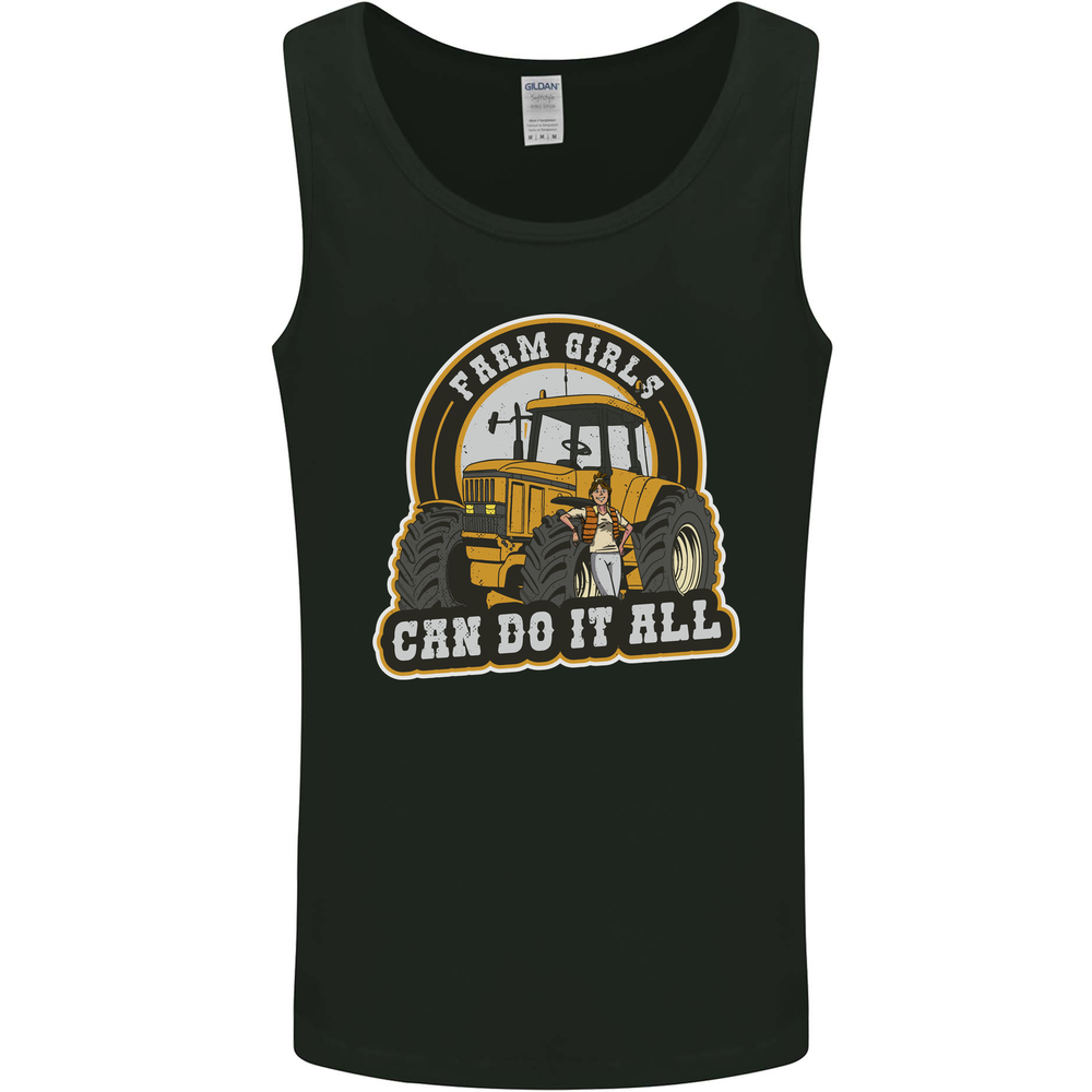 Farm Girls Can Do It All Funny Farmer Mens Vest Tank Top