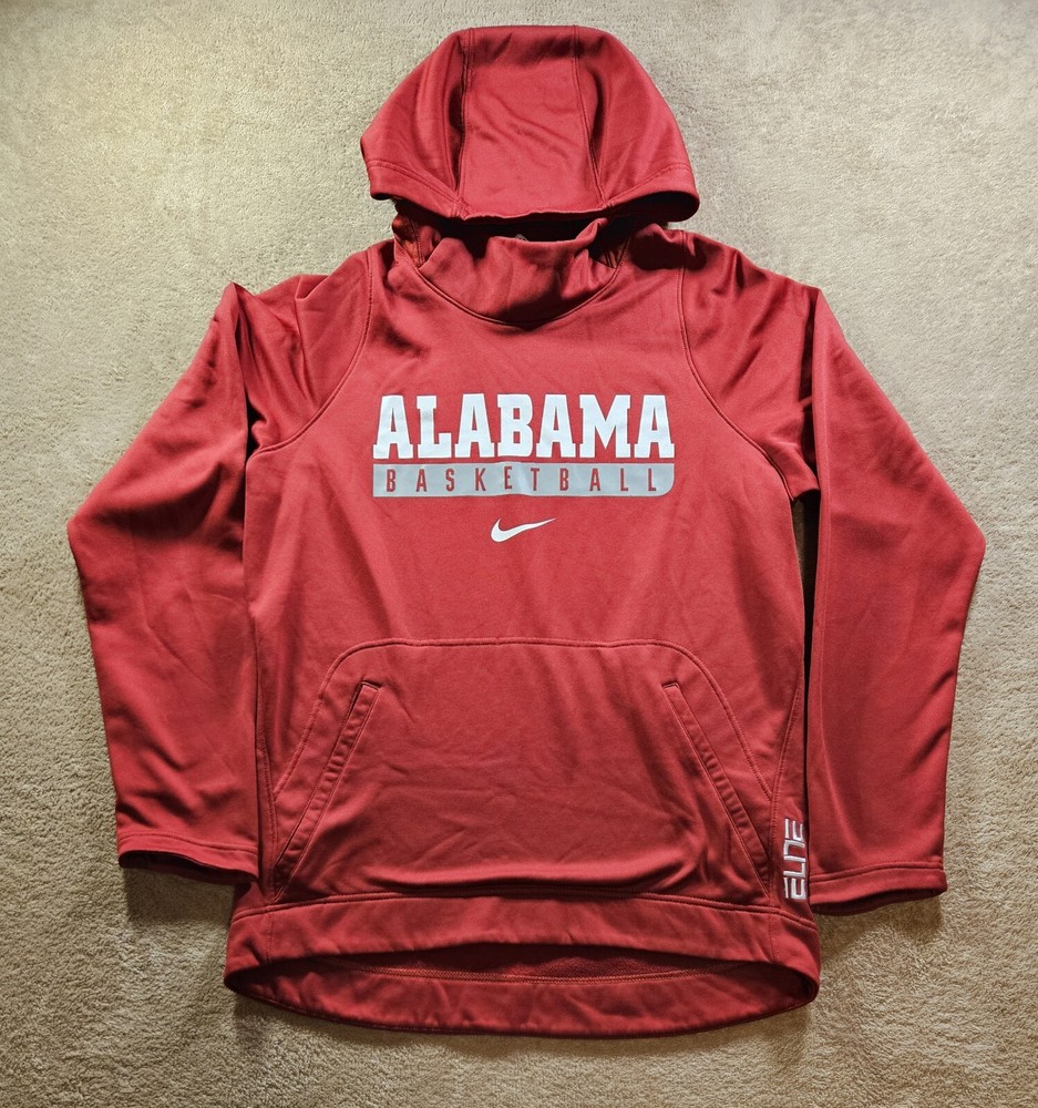 Alabama Crimson Tide Basketball Nike Therma-Fit Elite Pullover Hoodie Mens Small