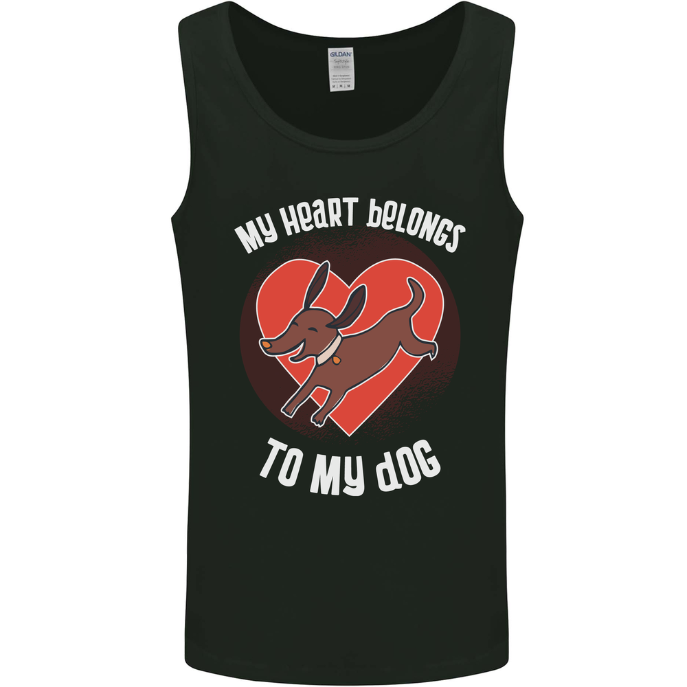 My Heart Belongs To My Dog 面白い メンズ ベスト タンクトップ