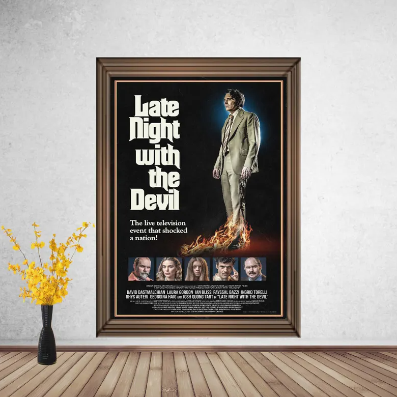 Late Night with the Devil Movie Poster, Home Decor, Vintage Movie Poster,