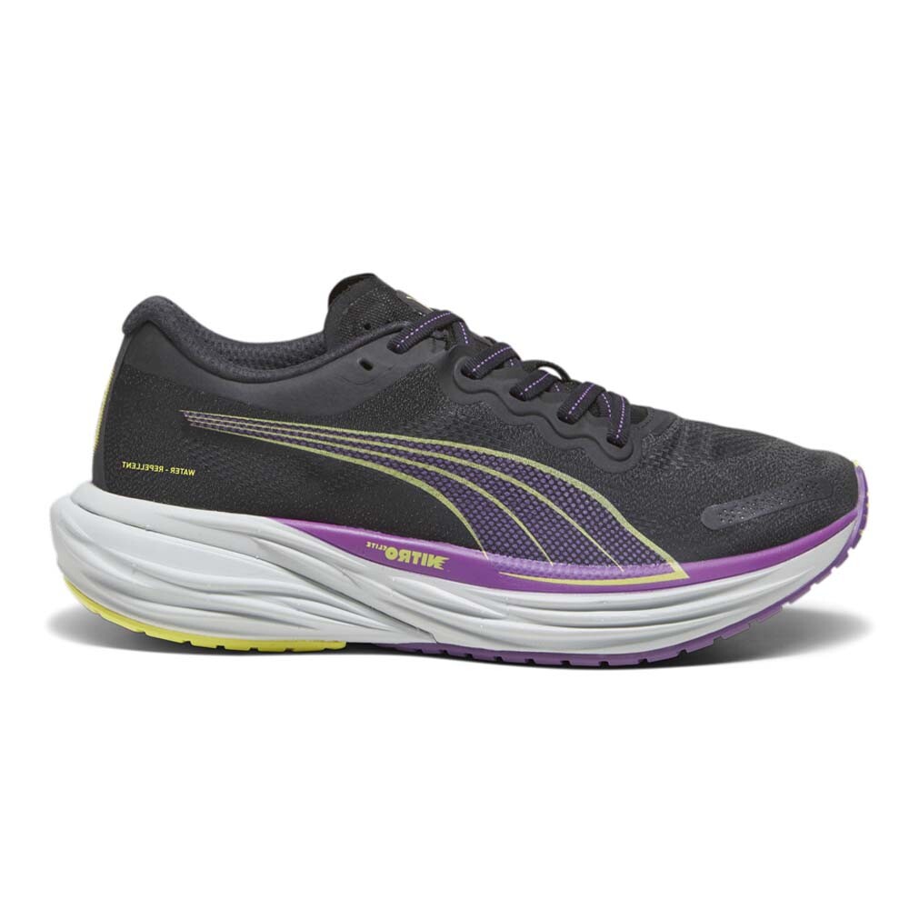 Puma Deviate Nitro 2 Running  Womens Black, Purple Sneakers Athletic Shoes 37913