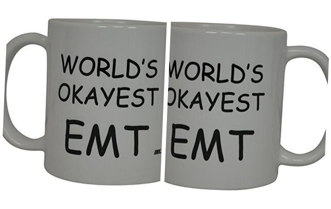 EMT Funny Coffee Mug World's Okayest EMT Novelty Cup Great Gift Idea For EMT