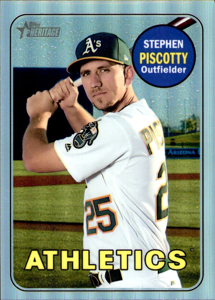 2018 Topps Heritage High Number Stephen Piscotty Chrome Refractor #THC-701 Serial Numbered /569