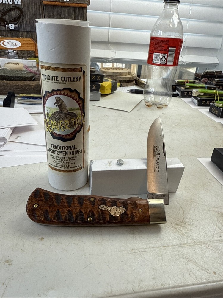 Great Eastern Cutlery GEC 23 LOCK Beaver Tail Knife Brazilian Cherry Wood Handles