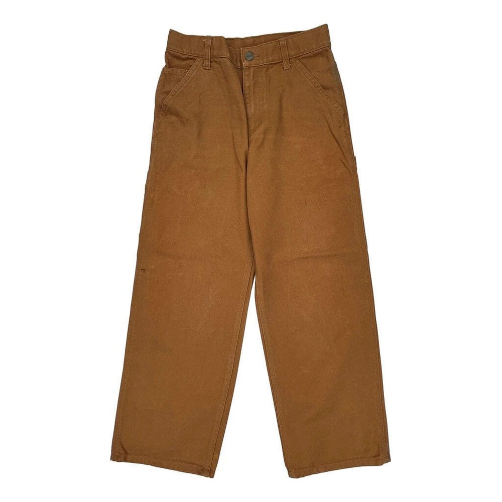 Age 12 Carhartt Double Knee Carpenter Pants - Largew 30L Brown Cotton