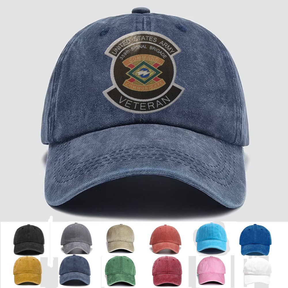 Custom Embroidered Hat US Army 359th Signal Brigade Veteran, Trucker Hat, Gift